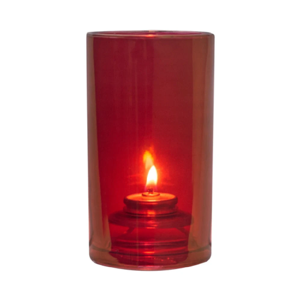 Hollowick 43517R 2.63 Inch Ruby Silo Glass Cylinder Candle Lamp Holder