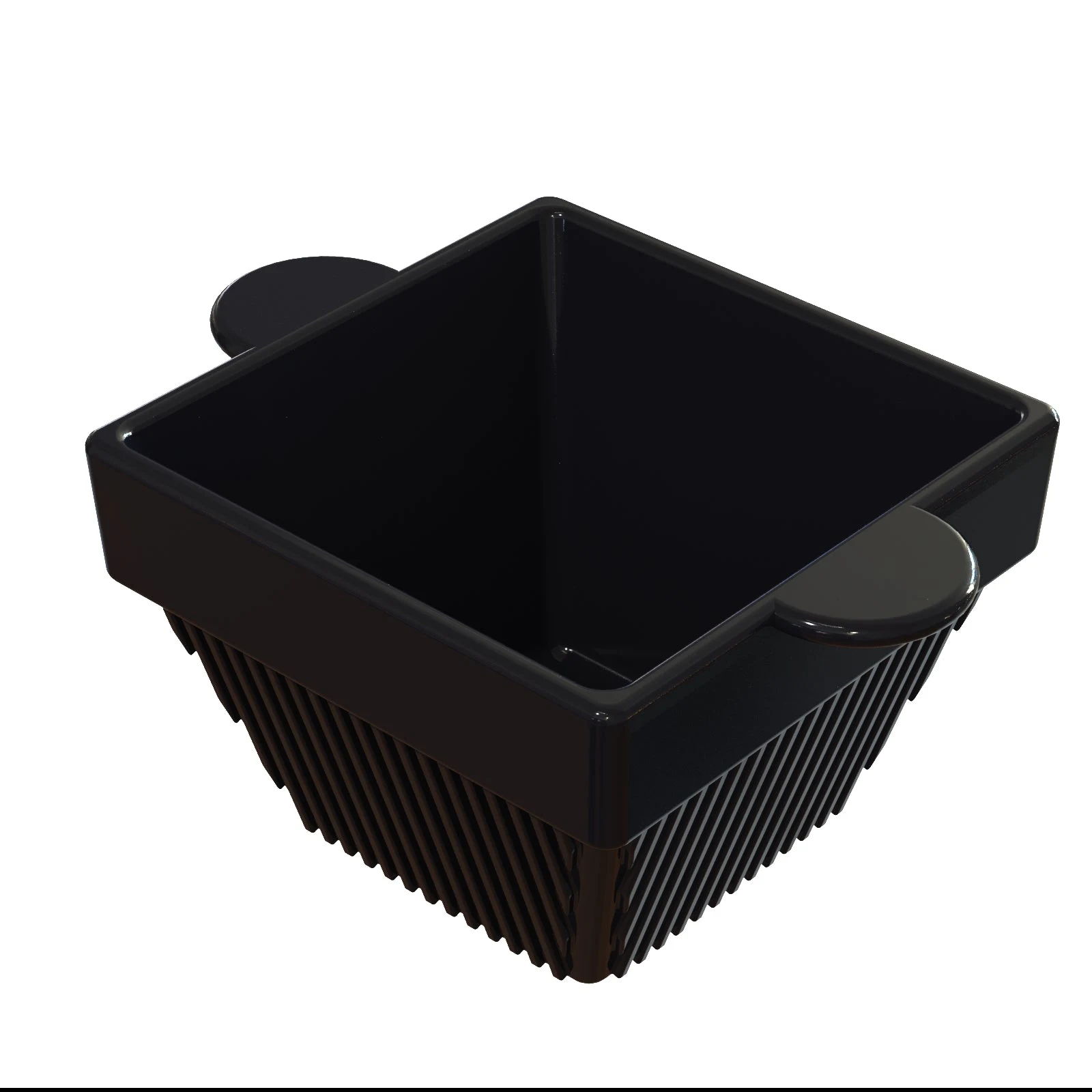 Tablecraft CW1460BK 1-1/2 Qt. Cold Holding Square Bowl Cast Aluminum Black Finish