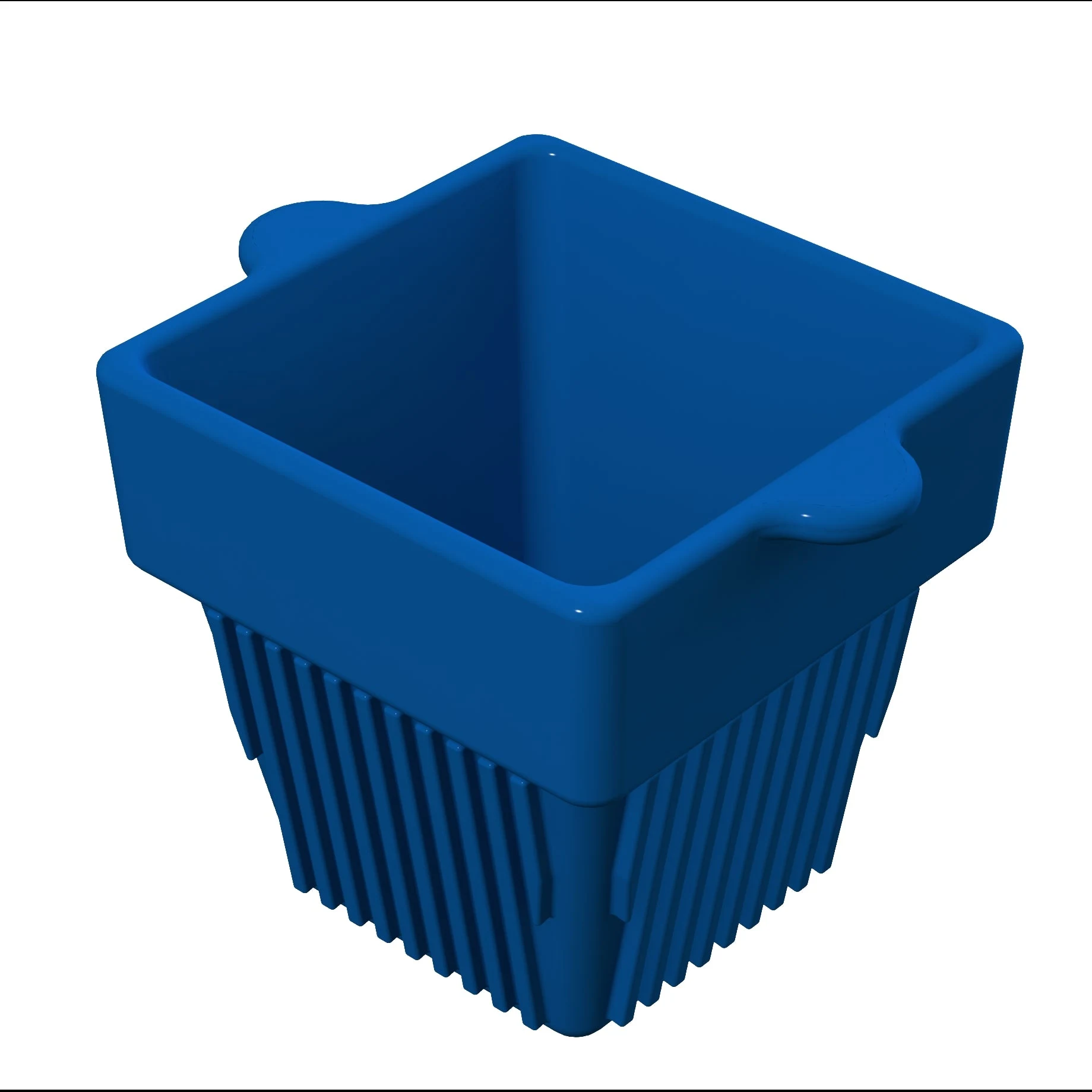 Tablecraft CW1480CBL 18 Oz Condiment Bowl Cold Holding Square Aluminum Cobalt Blue