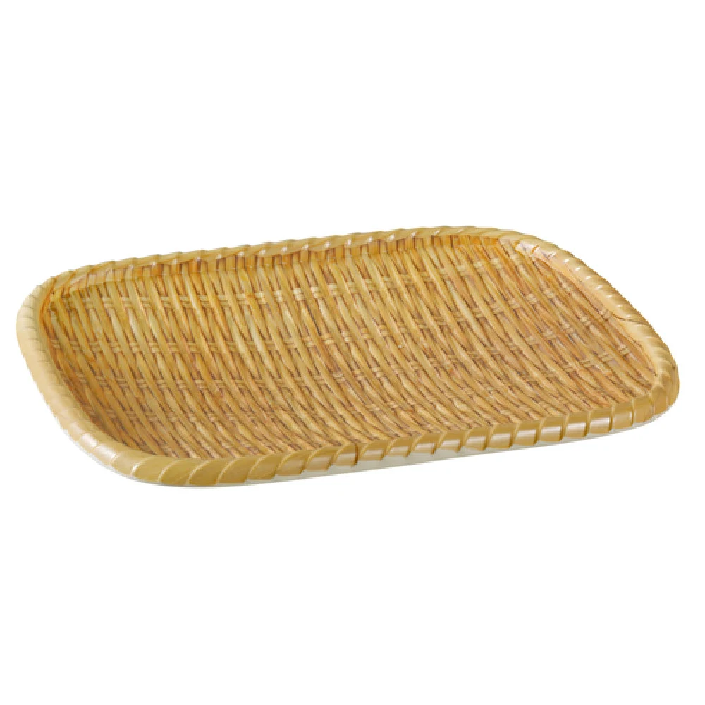 Yanco WD-412 11-3/4 Inch Serving Tray Rectangular Bamboo Look Melamine