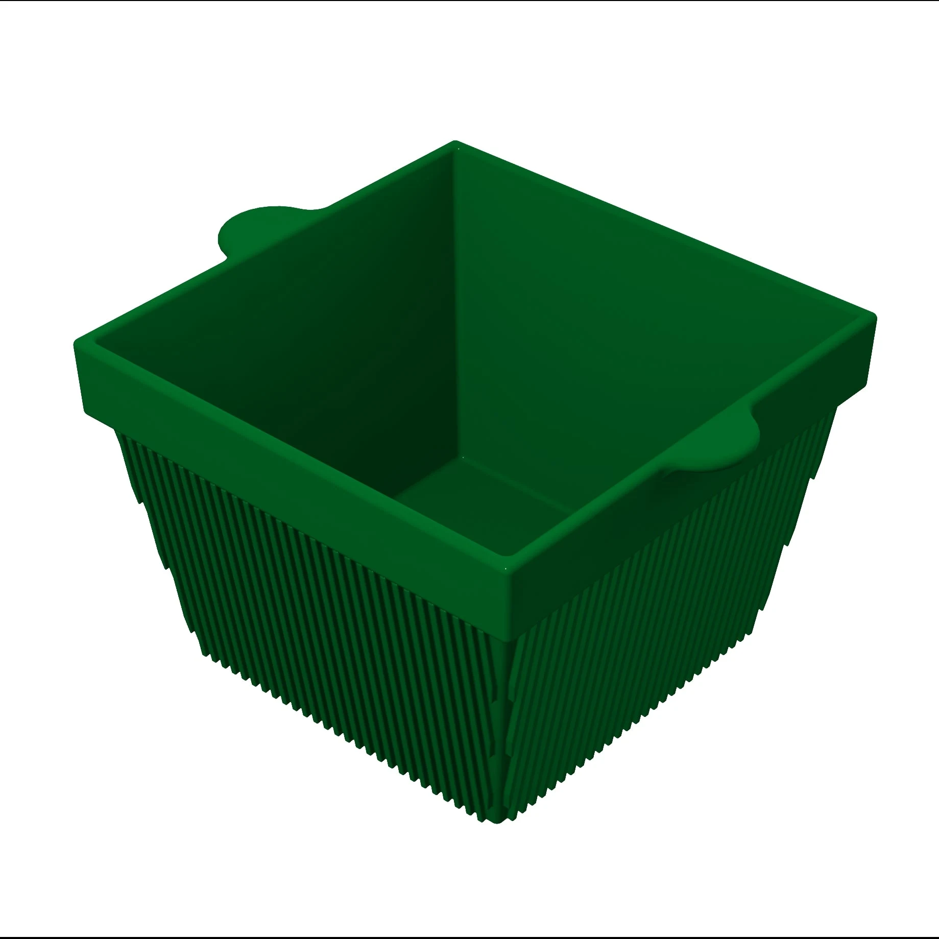 Tablecraft CW1490GN 6-1/2 Qt Square Bowl Cold Holding Green Cast Aluminum