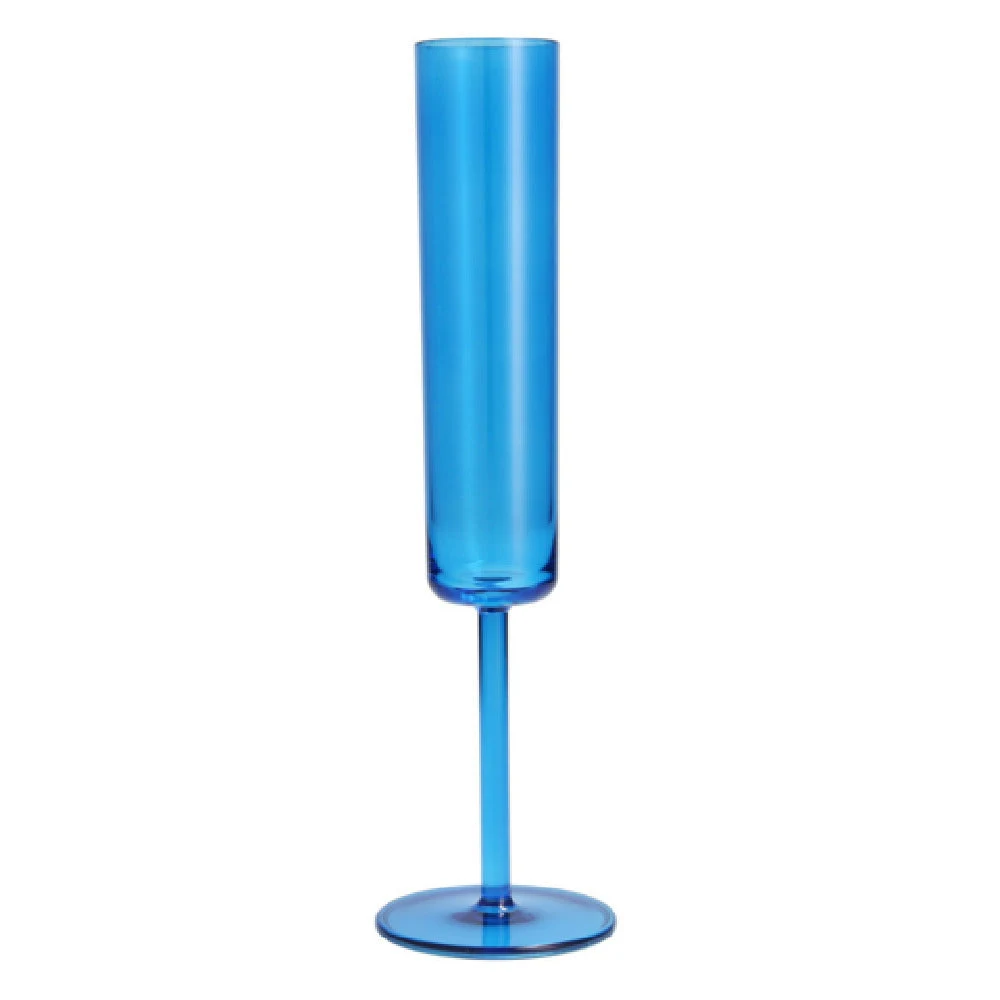 Fortessa DV.PS.HHH261BL 6 Oz Blue Outside Champagne Flute Glass Dishwasher Safe