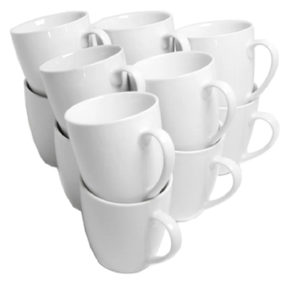 Ten Strawberry Street CATERING-12-MUG-W Coffee Mug Catering Set 12 Oz. Microwave/dishwasher Safe