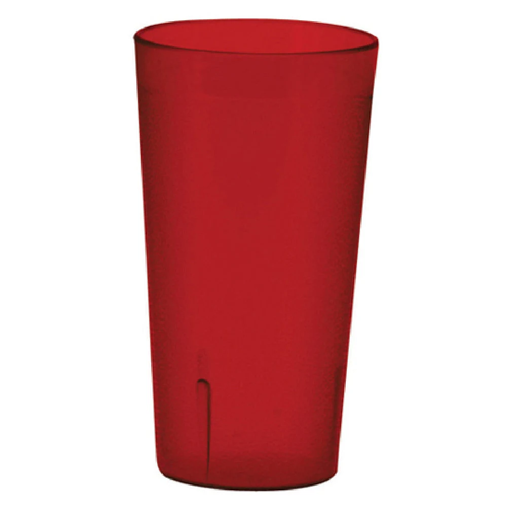 Winco PTP-08R 8 Oz Tumbler Break-Resistant Dishwasher Safe Red Plastic