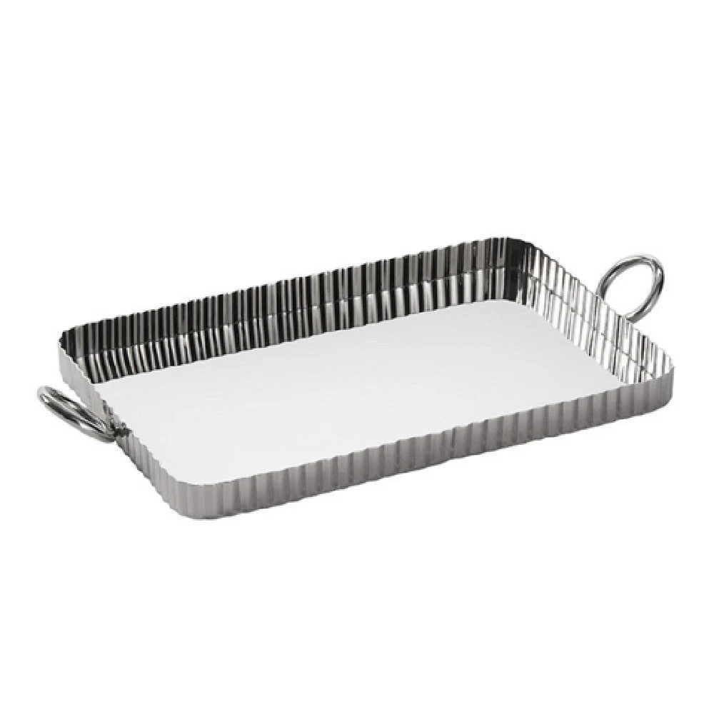 American Metalcraft STSF15 10 Inch Rectangular Stainless Steel Serving Tray Fluted