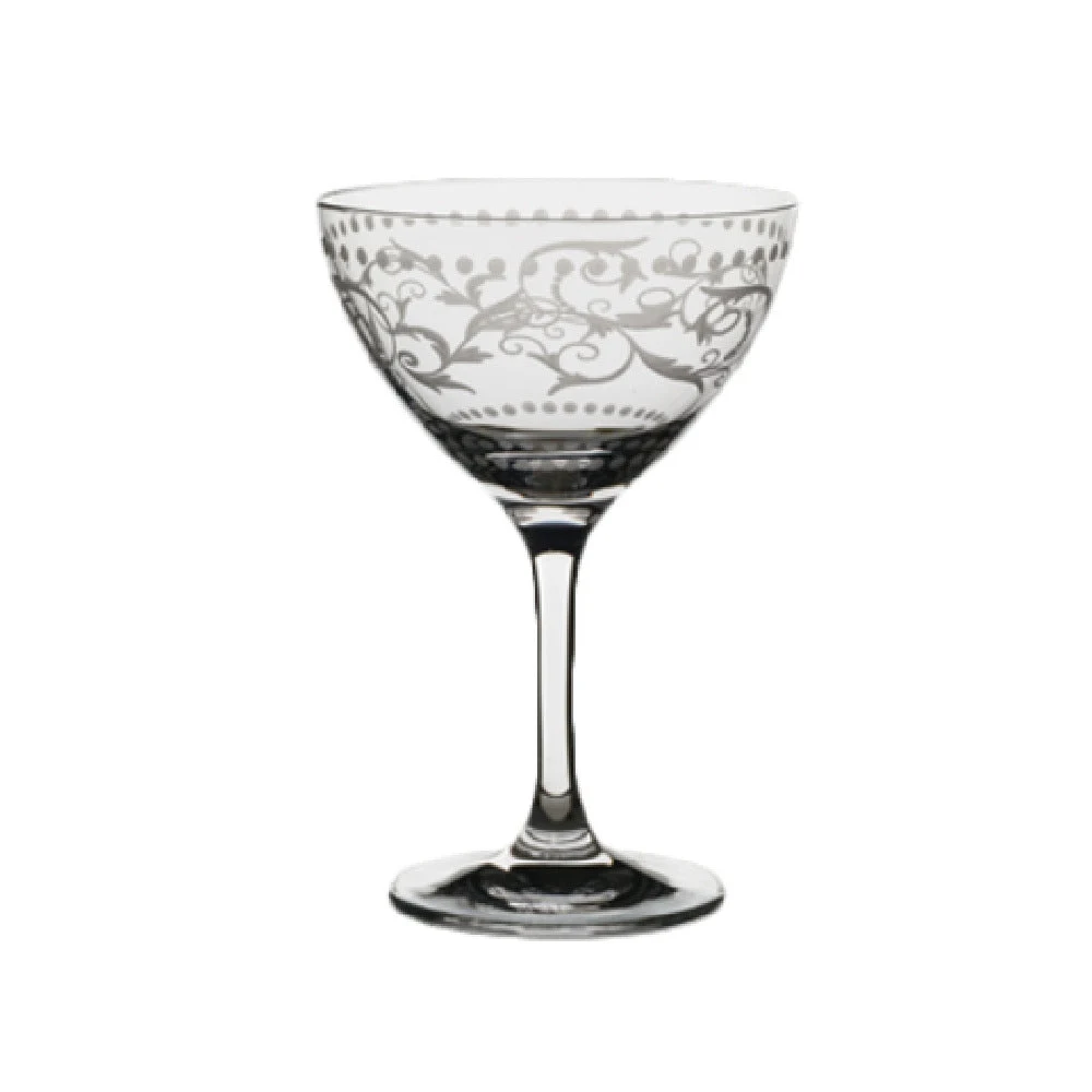Steelite 4854RA354 8.0 Oz Martini Cocktail Glass with Vintage Dots