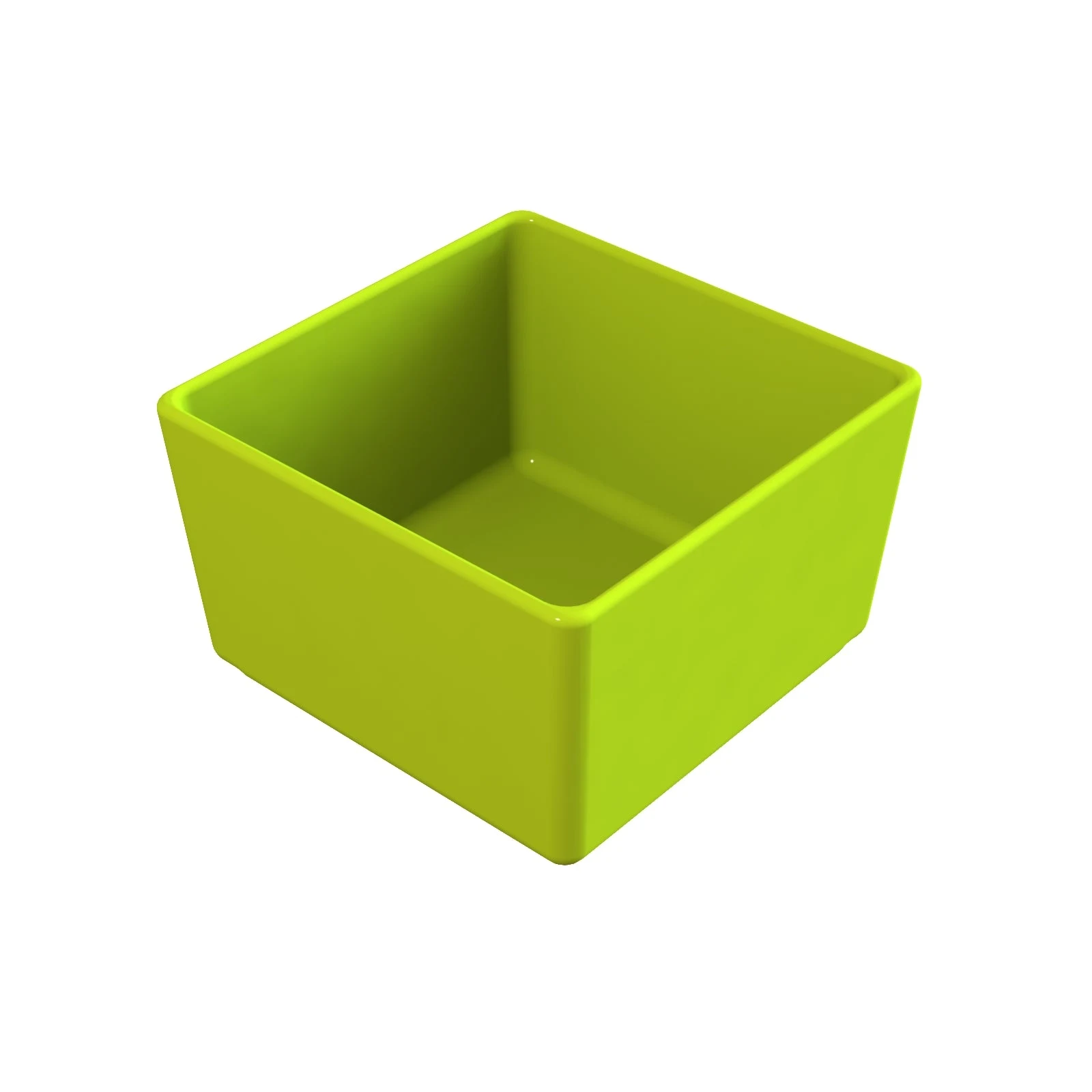 Tablecraft CW4024LG 1 Qt Bowl Square Cast Aluminum Cold Holding Lime Green