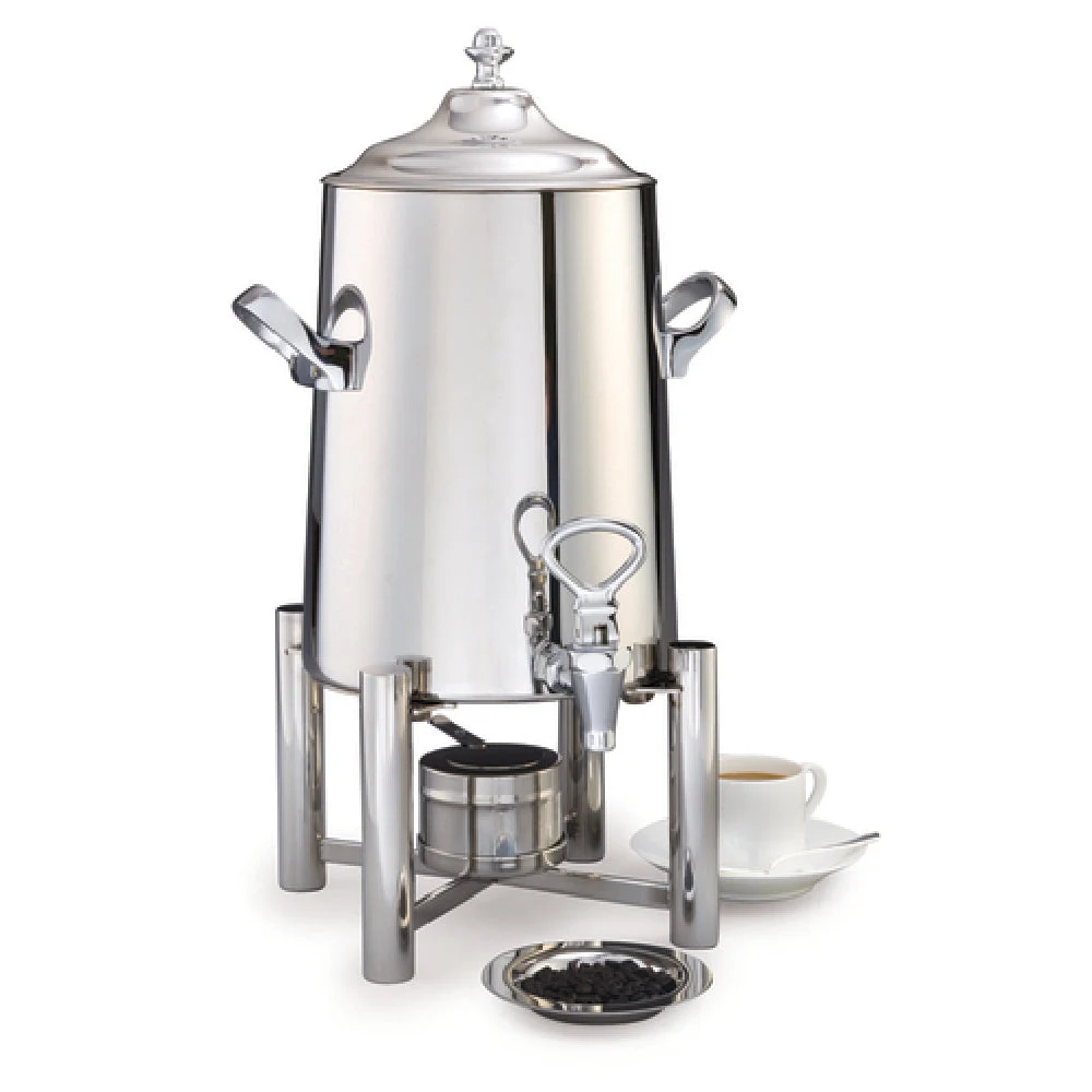 Steelite DW31WSS 13 Inch Beverage Urn 1.5 Gallon Stainless Steel with Canned Heat