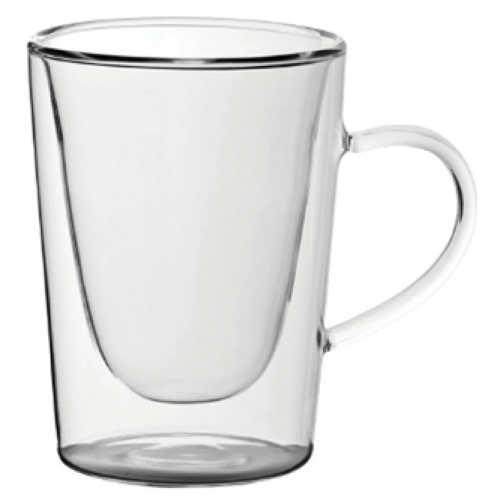 Hospitality Brands HG90016-006 10 Oz Double-Walled Latte Mug Borosilicate Glass