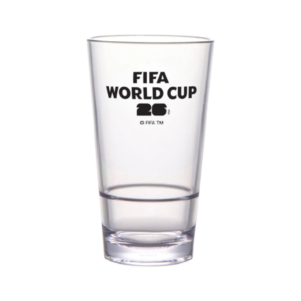 GET Enterprises S-17-FIFA26-LOGOBW FIFA Stackable Pint Glass 16 Oz (16.45 Oz Rim-full) 3.3