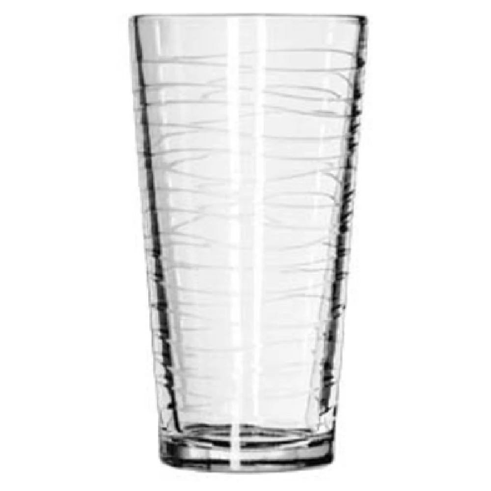 Libbey 15646 20 Oz Cooler Glass Wave Design Glass Durable and Stylish