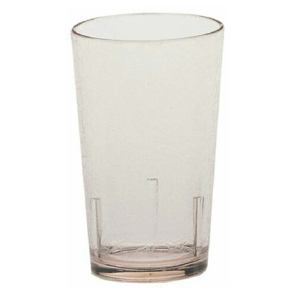 Cambro D8152 8 Oz Clear Tumbler with Crackled Design SAN Plastic