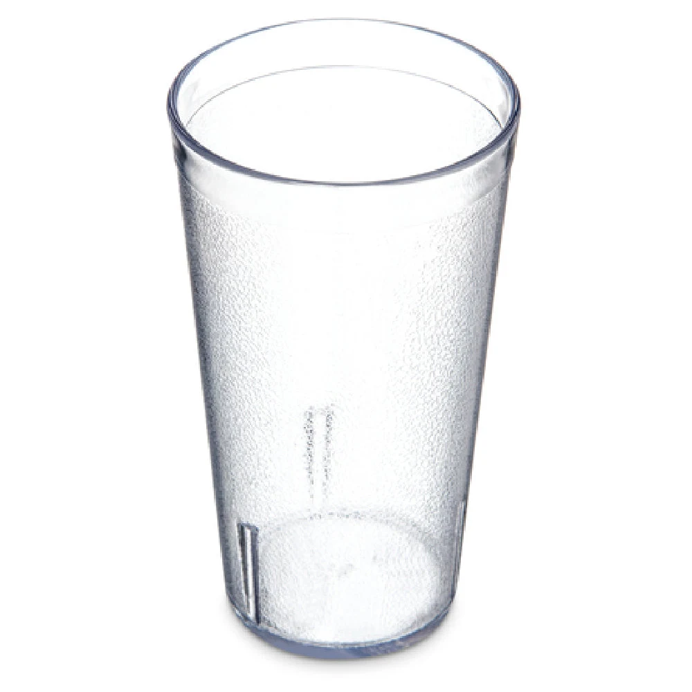 Carlisle 5216-207 16 Oz Stackable Tumbler Clear Textured SAN Plastic