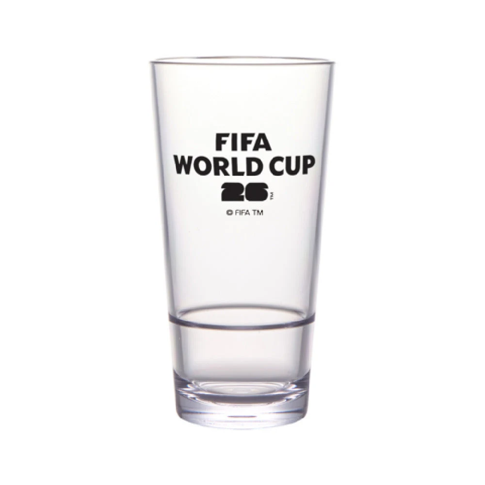 GET Enterprises S-18-FIFA26-LOGOBW FIFA Stackable Glass 20 Oz (21 Oz Rim-full) 3.4