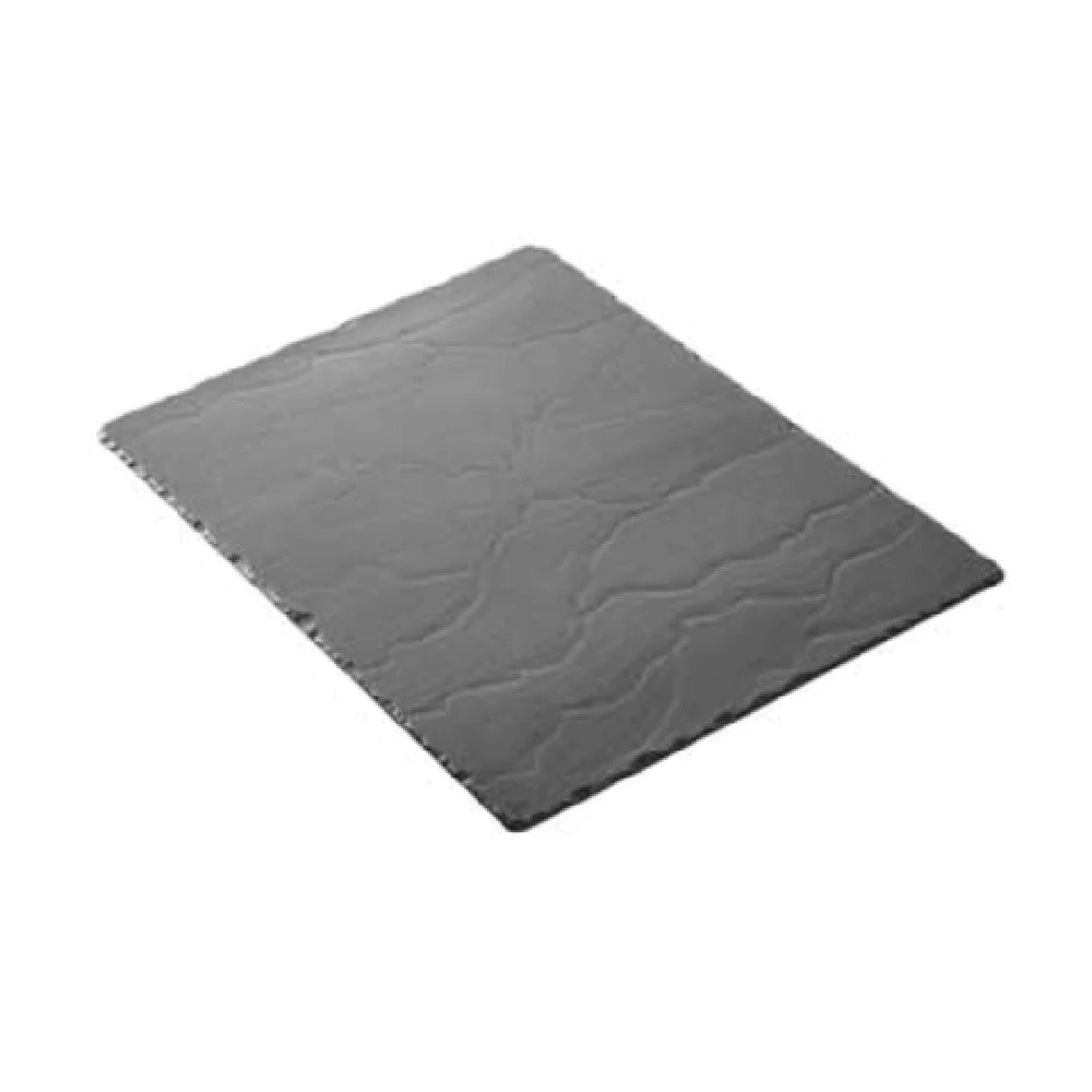 Revol 640598 15-3/4 Inch Rectangular Tray Non-Porous Porcelain Matte Slate