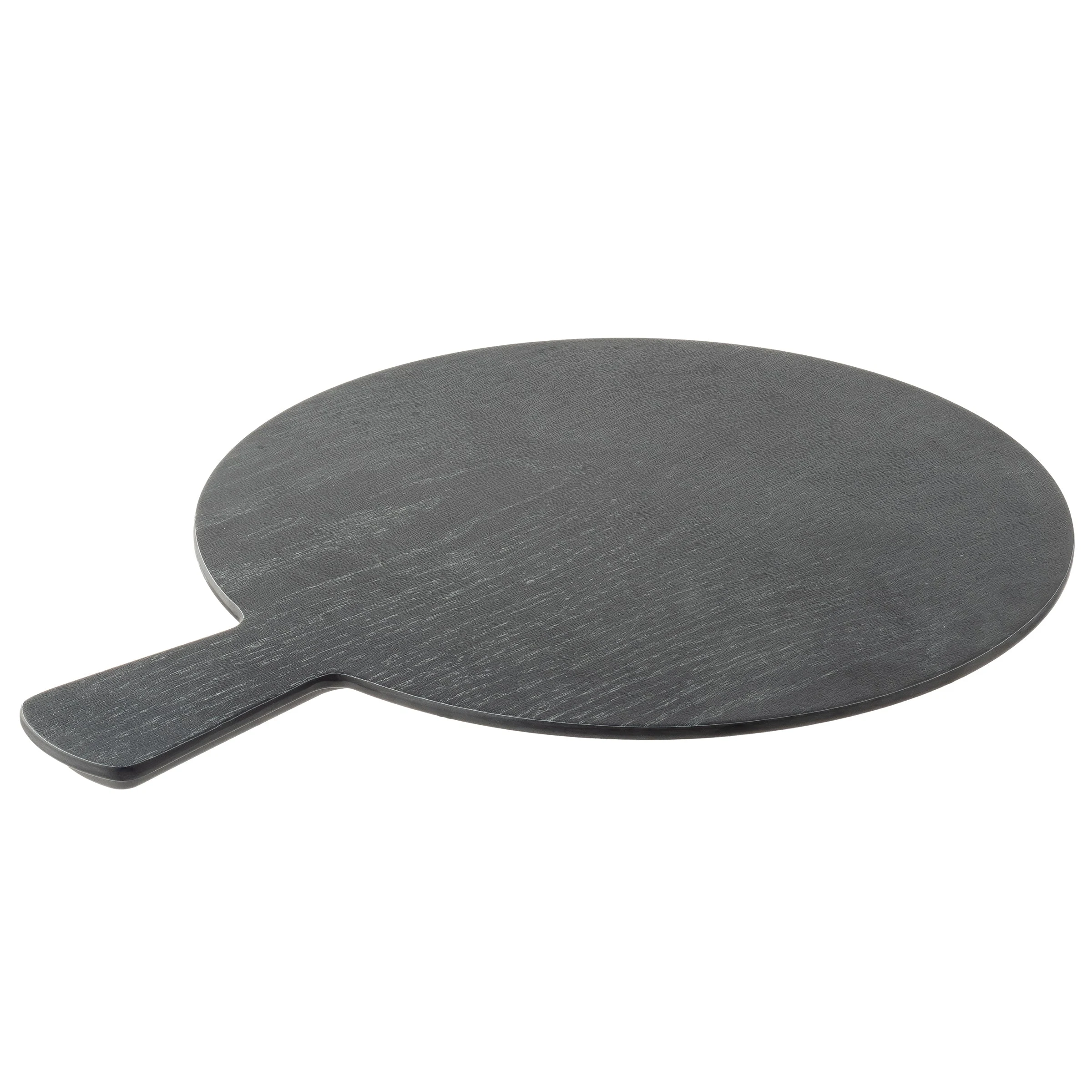 Tablecraft 12456 15.75 Inch Round Serving Paddle Black Melamine