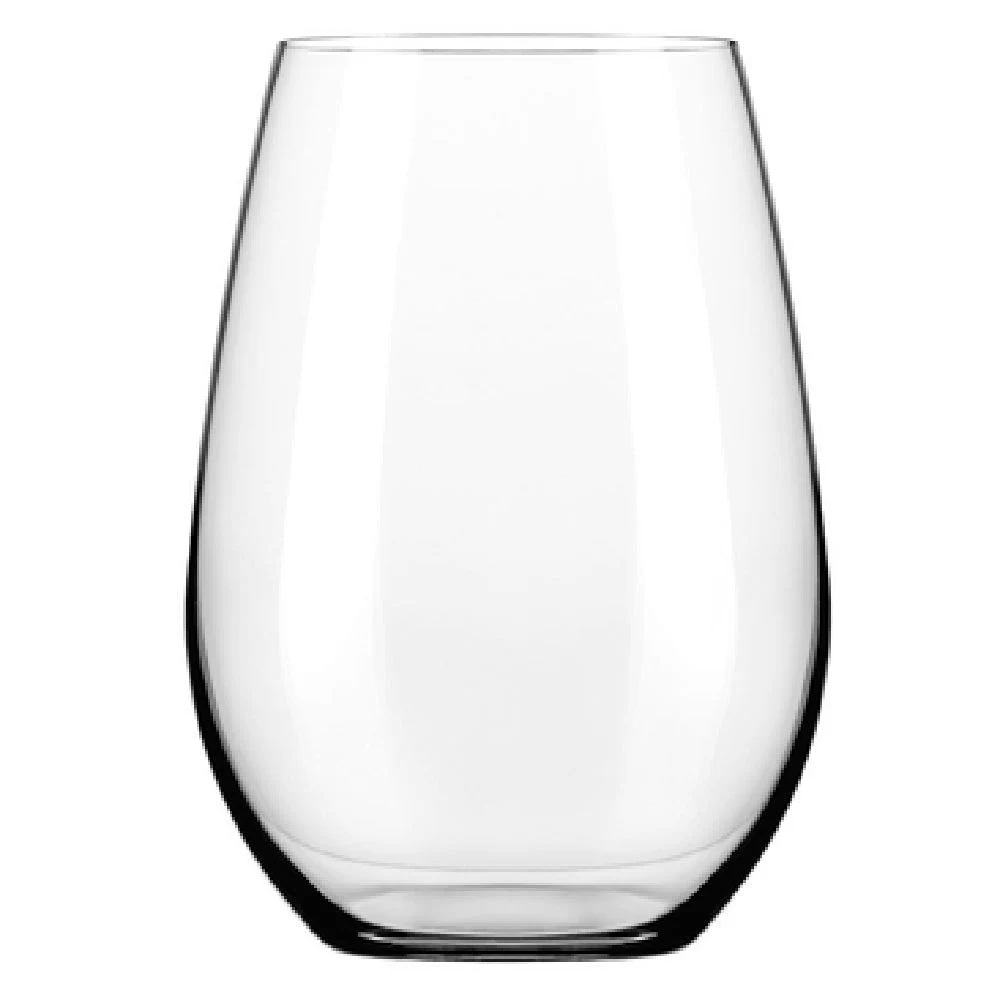 Libbey 9015 16 Oz Stemless Wine Glass ClearFire Glass with Durable Rim