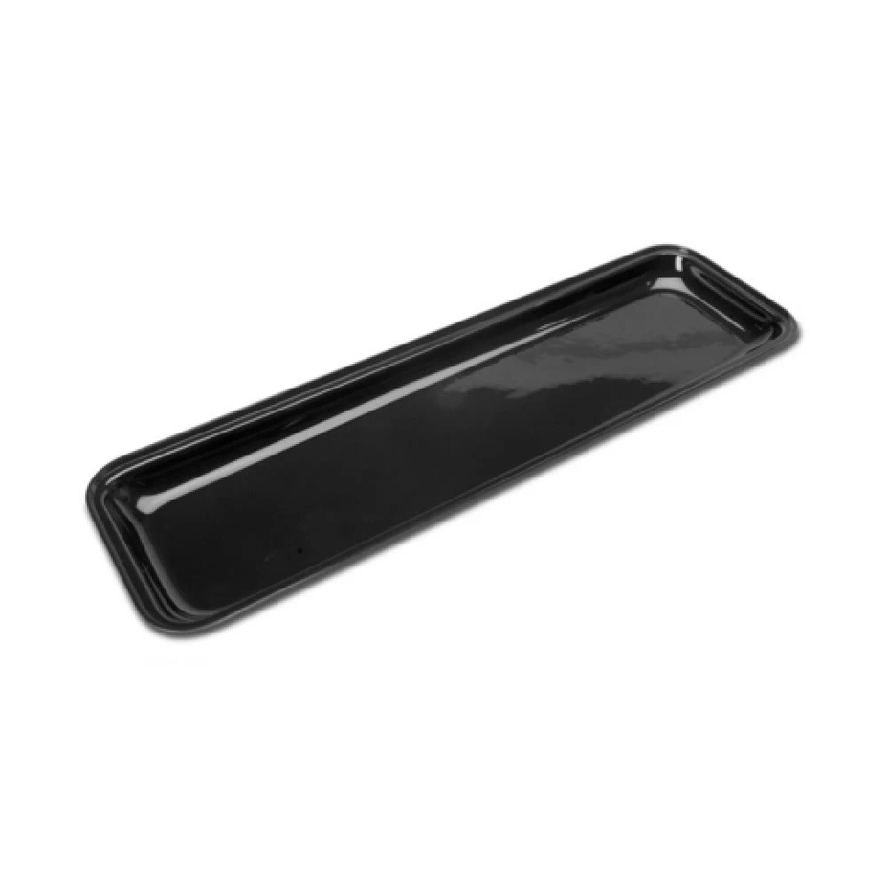 Steelite DFTRC20810 19-1/2 Inch Tray Rectangular Black Acrylic with Descriptors