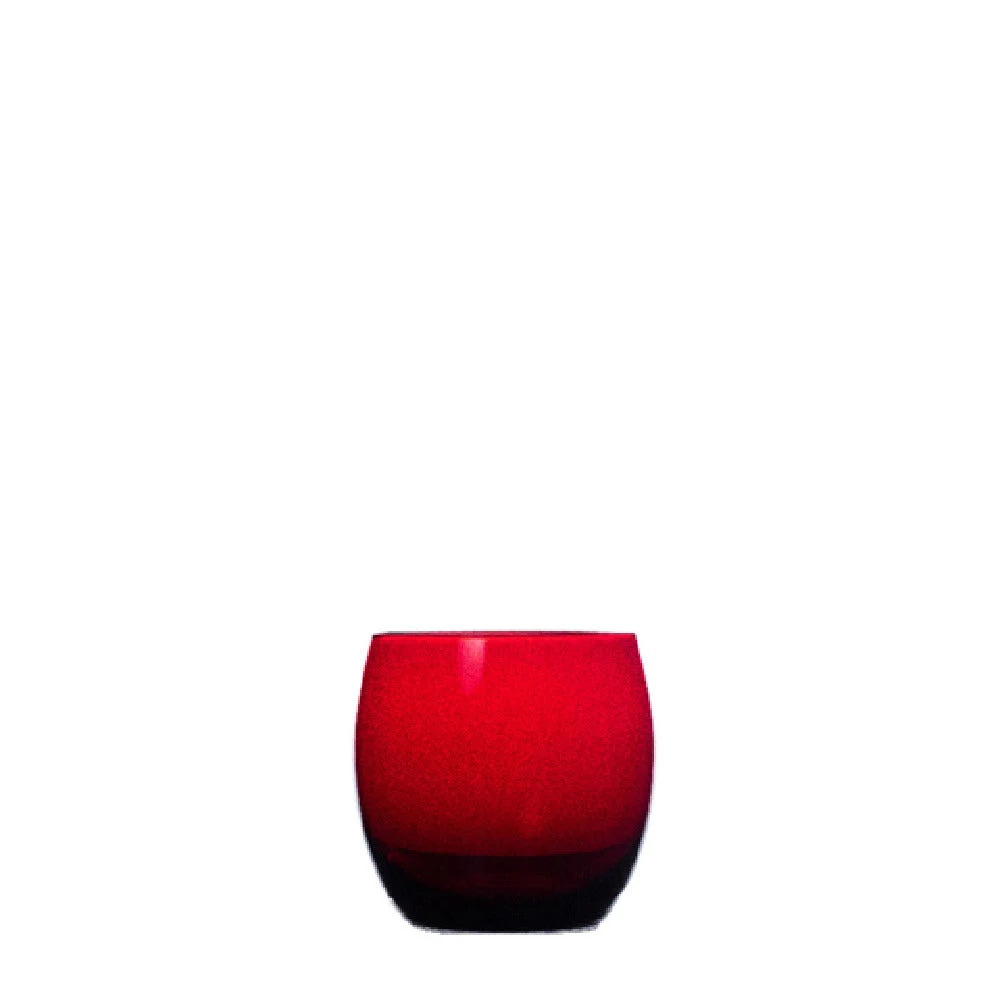 Hospitality Brands FG-R23-RED 10.5 Oz Rocks Glass Red Handmade Premium Glass