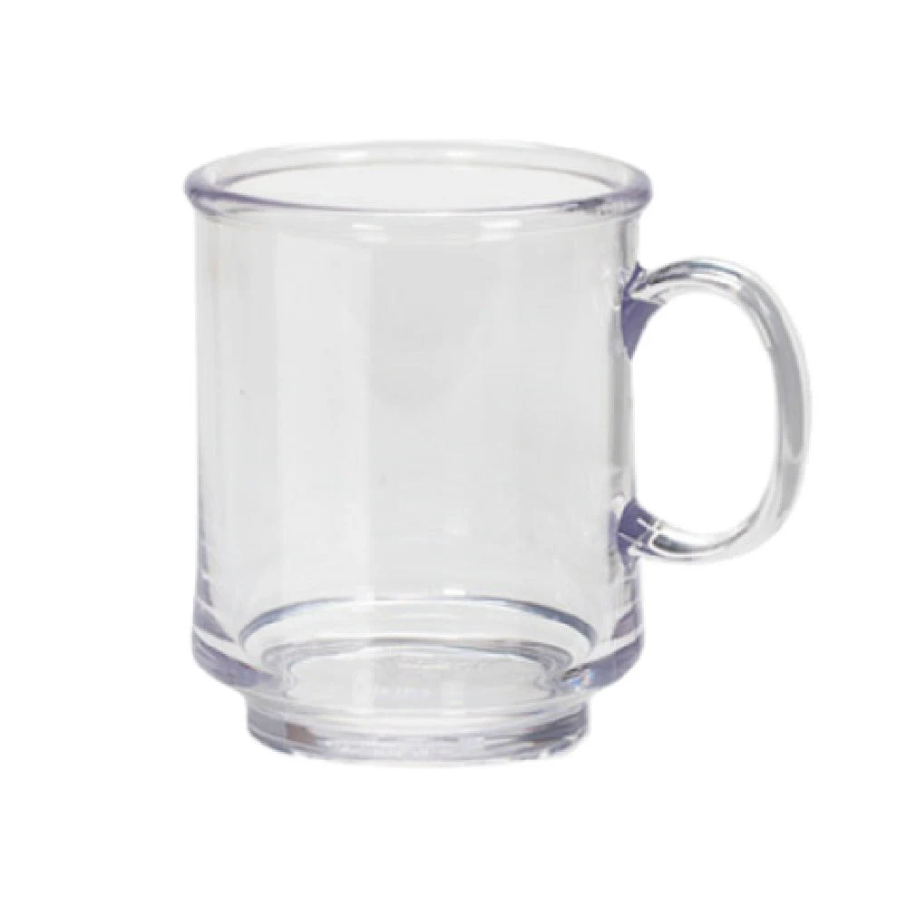 GET Enterprises TM-1308-CL 8 Oz Shatter Resistant Plastic Mug Clear 24 Packs