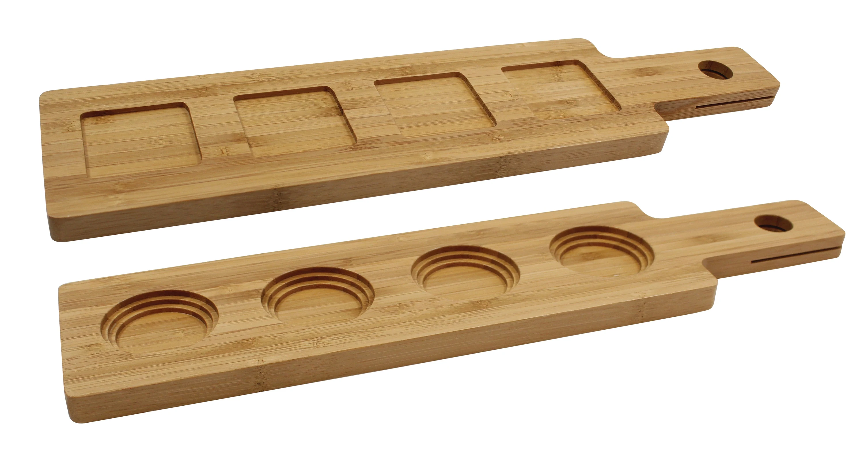 Tablecraft FLIGHT1 4-Inch Wood Paddle Flight with Slit for POS Card