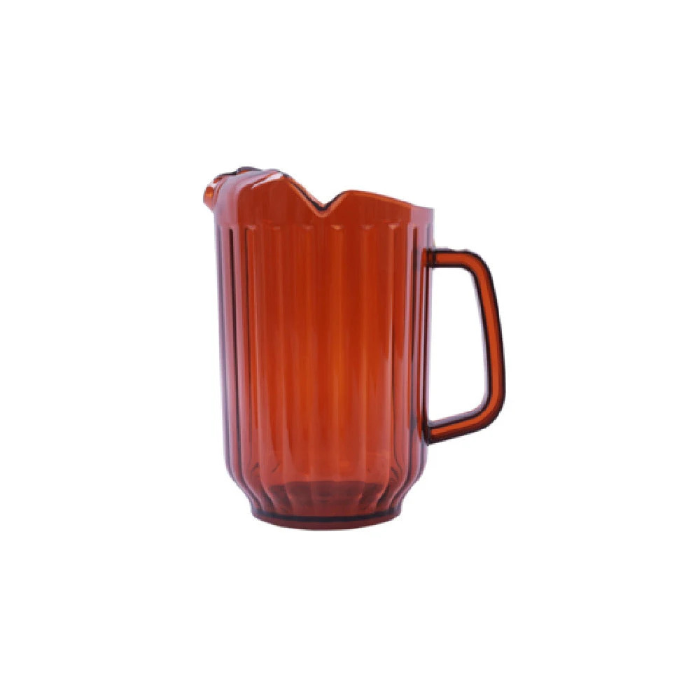 CAC China WP3S-60A 60 Oz. Polycarbonate Water Pitcher Amber 3-Spout
