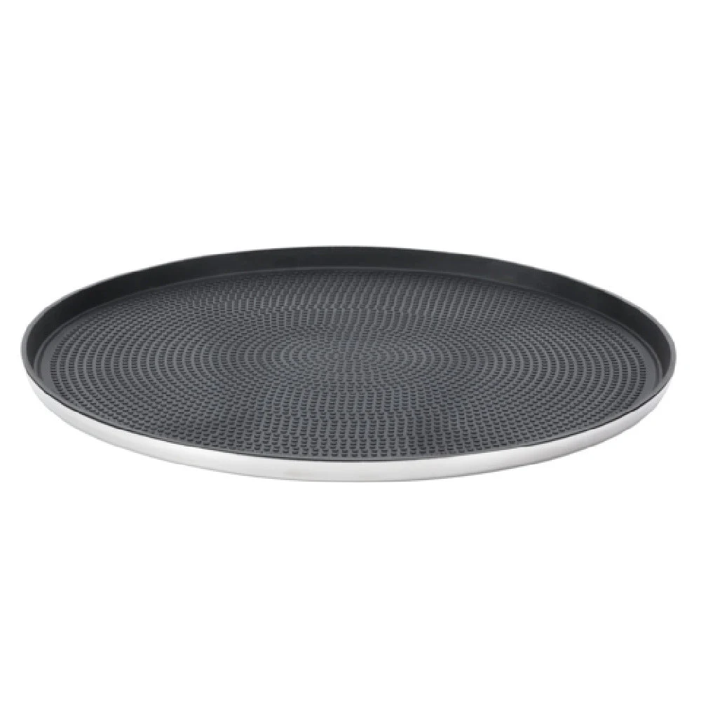 Service Ideas TRME14RI 14.75 Inch Non-slip Tray with Polished Finish Stainless Steel