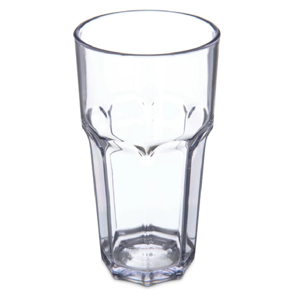 Carlisle 581607 16 Oz. Tumbler Faceted Clear SAN Dishwasher Safe