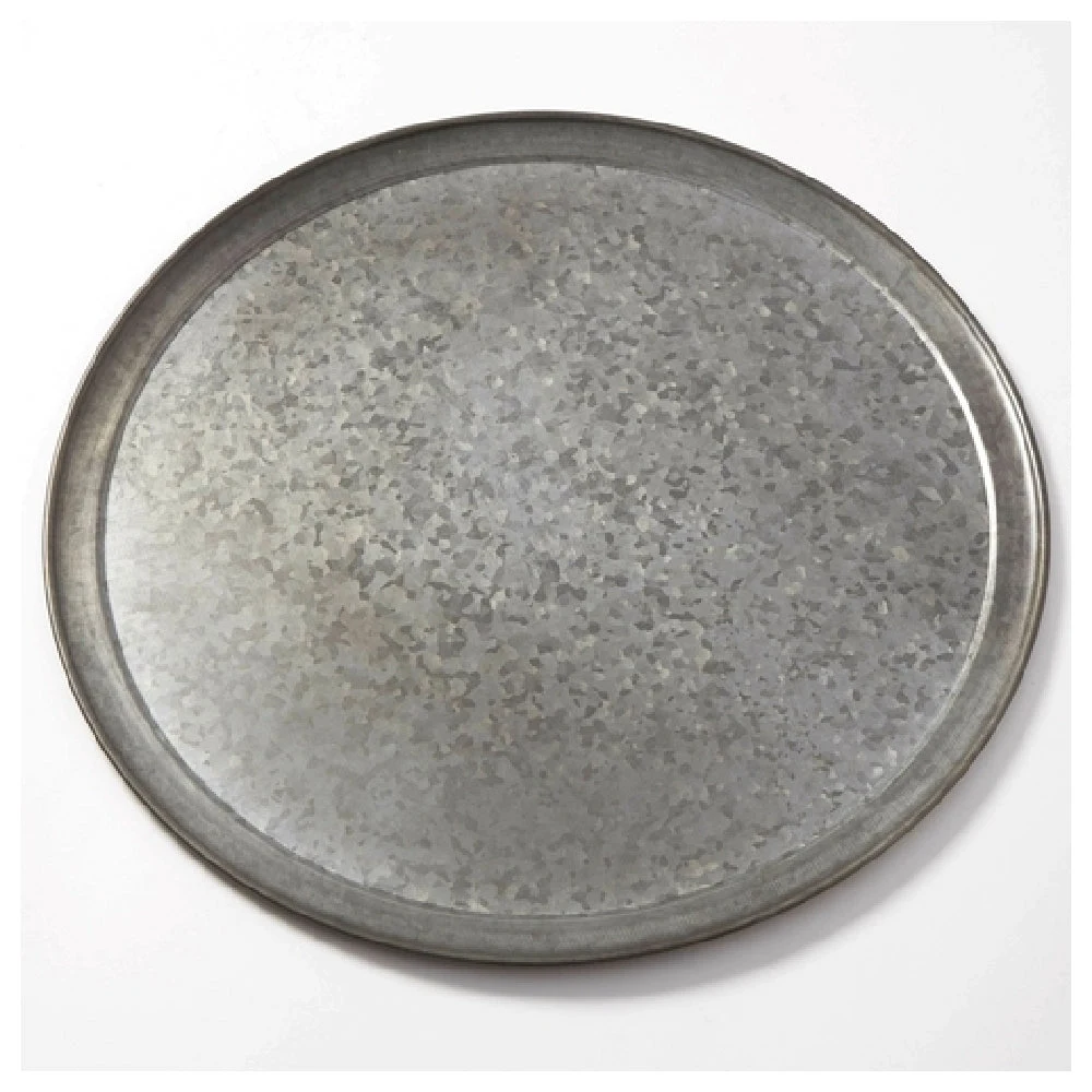 American Metalcraft GTP18 18 Inch Round Serving Tray Galvanized Onyx Finish Metal