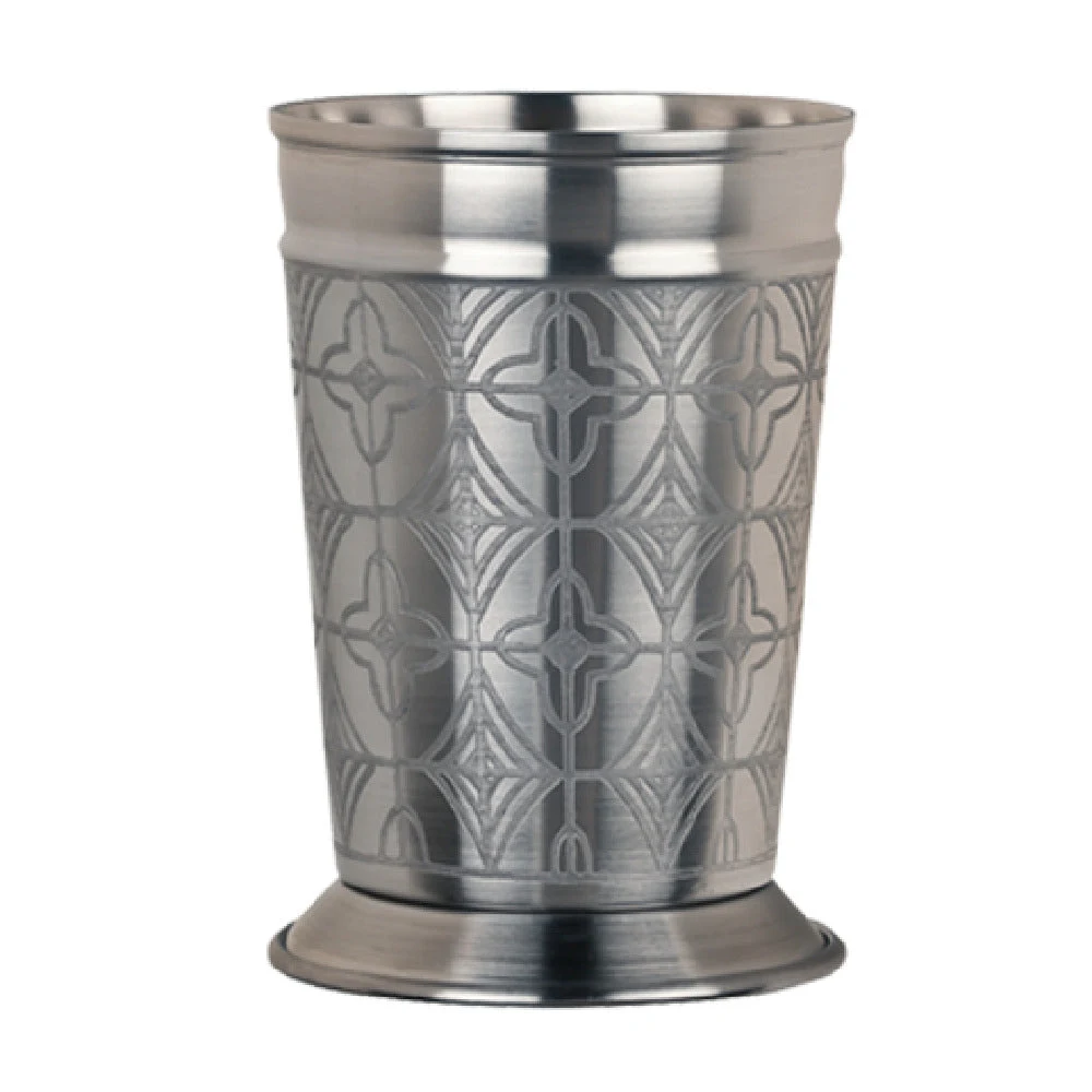 Libbey JC-26 15 Oz Julep Cup with Etched Design Stainless Steel