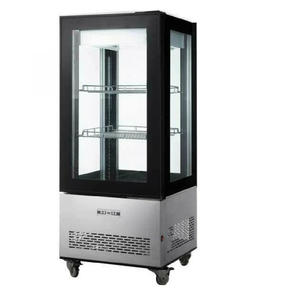 Omcan 44471 25.6 Inch Refrigerated Display Case Floor Model with Adjustable Shelves