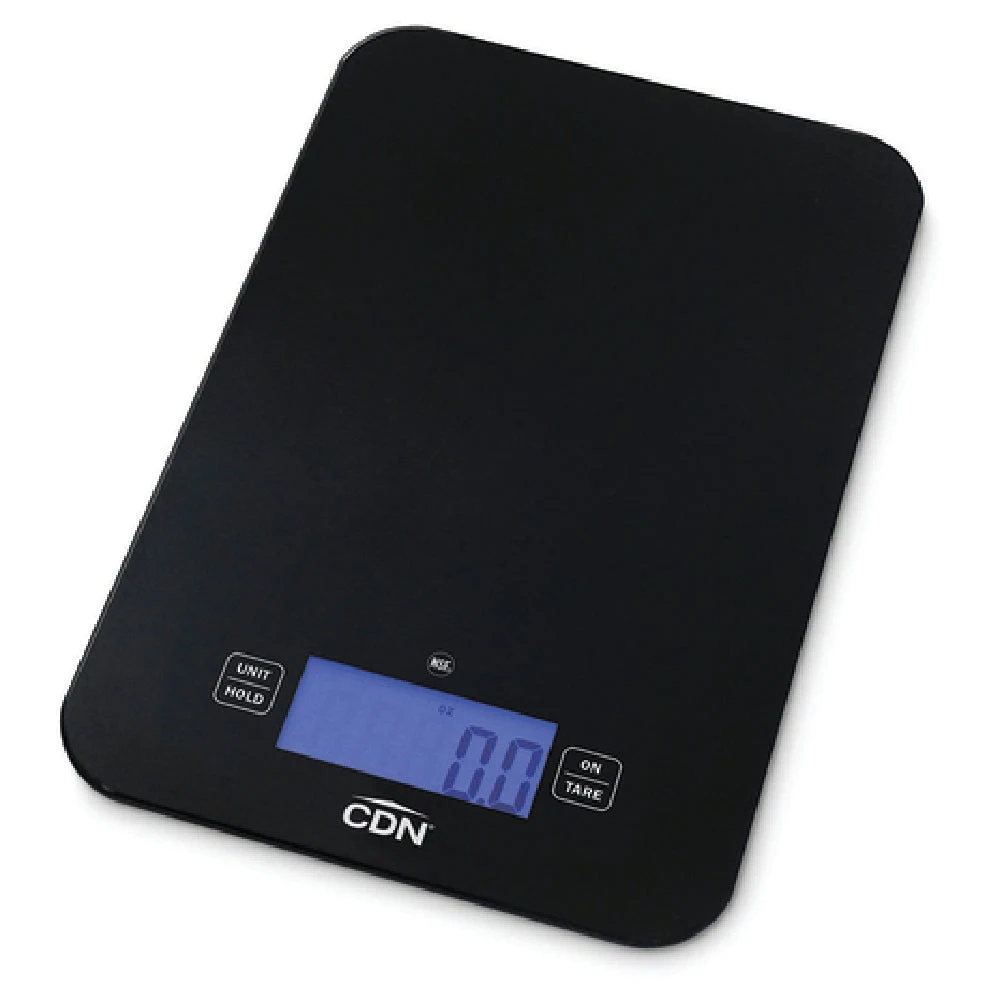 CDN SD1502-BK 6 Inch Digital Portion Control Scale Glass Plastic Black