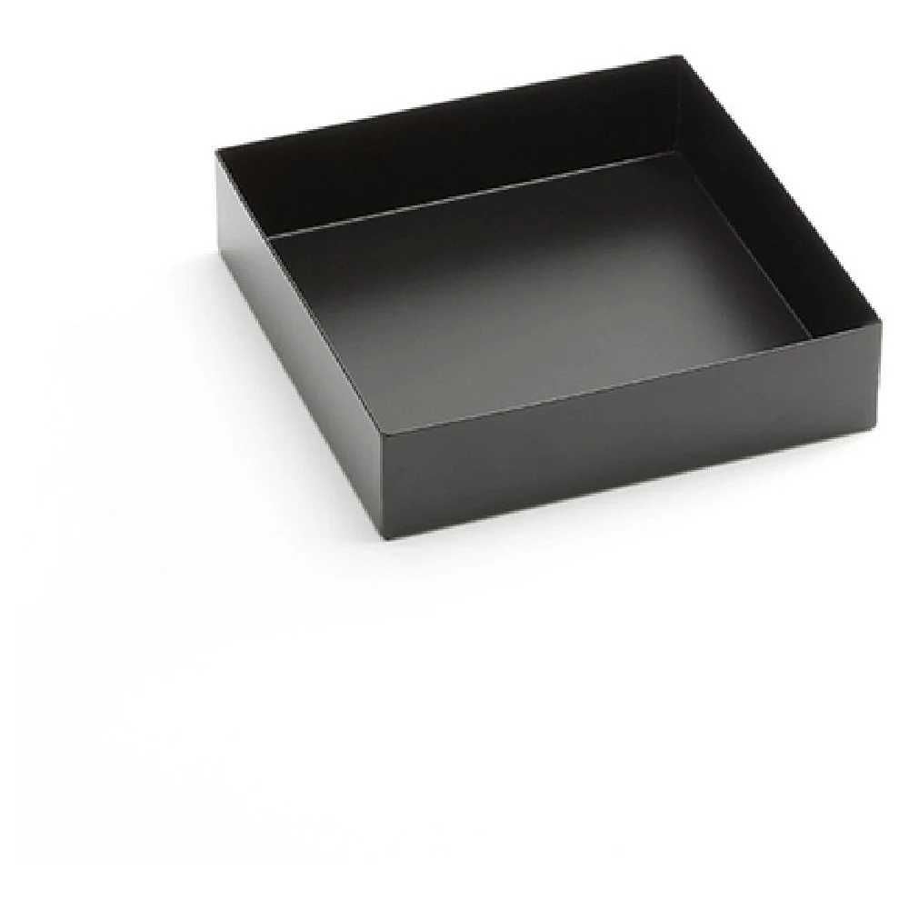 American Metalcraft SBBS 8-1/8 Inch Square Break-resistant Metal Tray Black