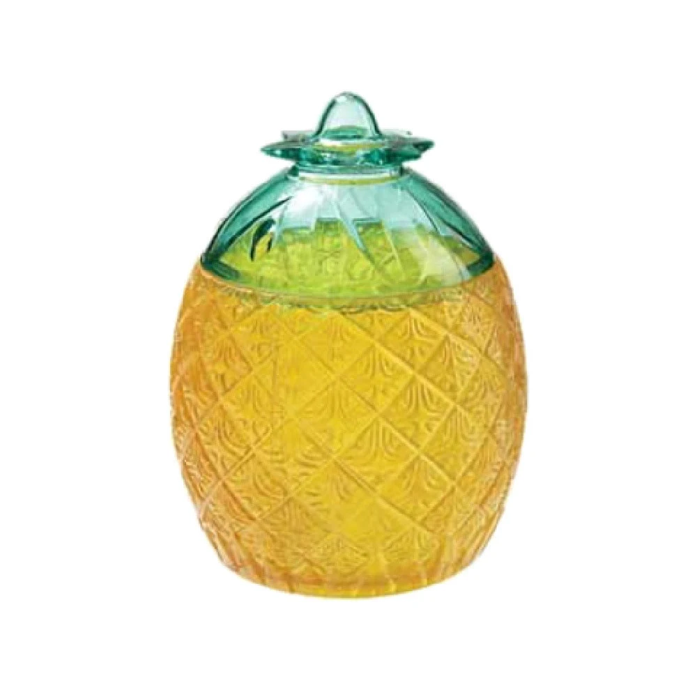 GET Enterprises SW-1410 20 Oz Pineapple Glass SAN Amber 4-1/4 Inch Diameter