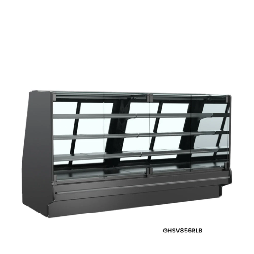 Structural Concepts GHSV556RLB 62-3/4 Inch Refrigerated Display Case with Solid Shelves
