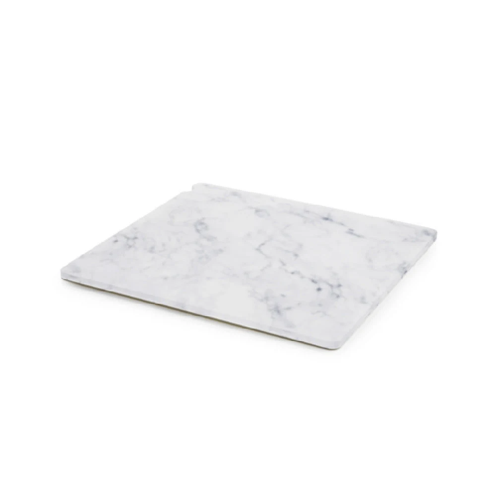 Revol 660488 13 Inch White Marble Stackable Display Tray Resin for Market Bakery