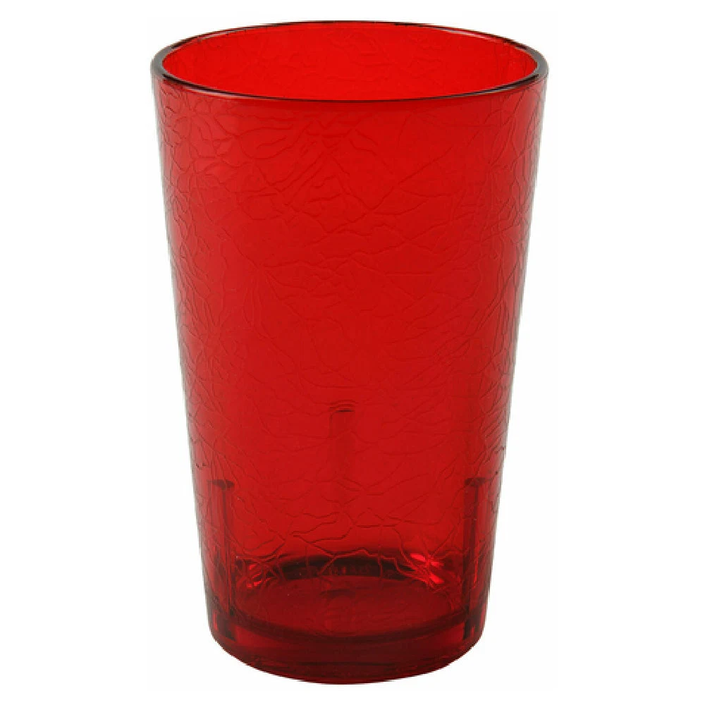 Cambro D8156 8 Oz Crackled Del Mar Tumbler Ruby Red SAN