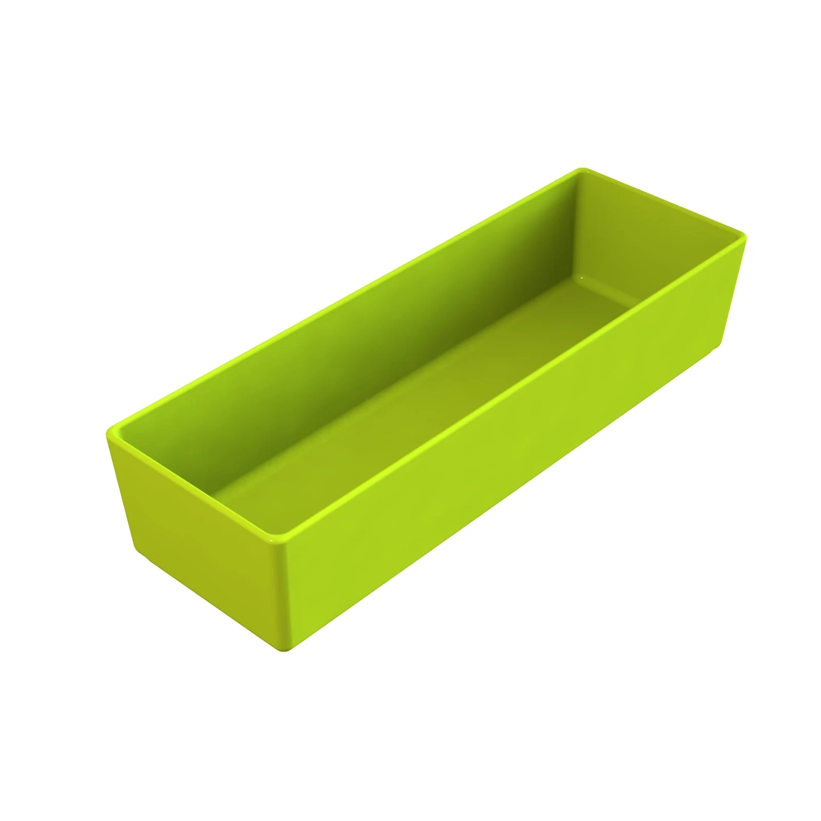 Tablecraft CW4020LG 2-3/8 Quart Rectangular Bowl Cold Holding Aluminum Lime Green