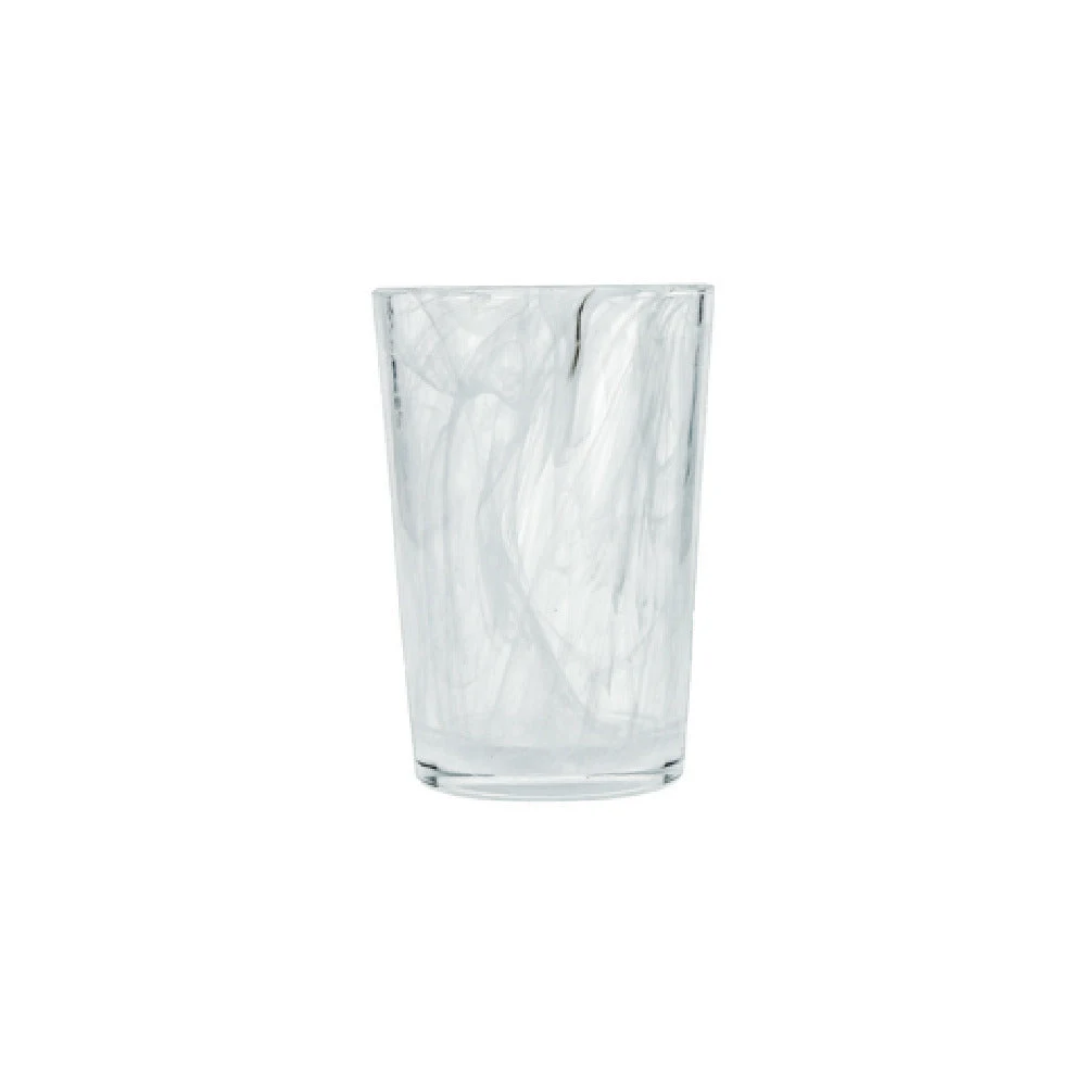 Fortessa FTS.SWIRLWHT.03 14 Oz Swirl White Ice Beverage Glass - Durable Glass