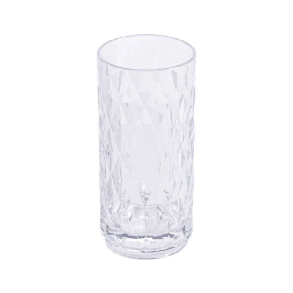 GET Enterprises DM-10HB-CL 10 Oz Clear Plastic High Ball Glass 2.54 Inch Diameter