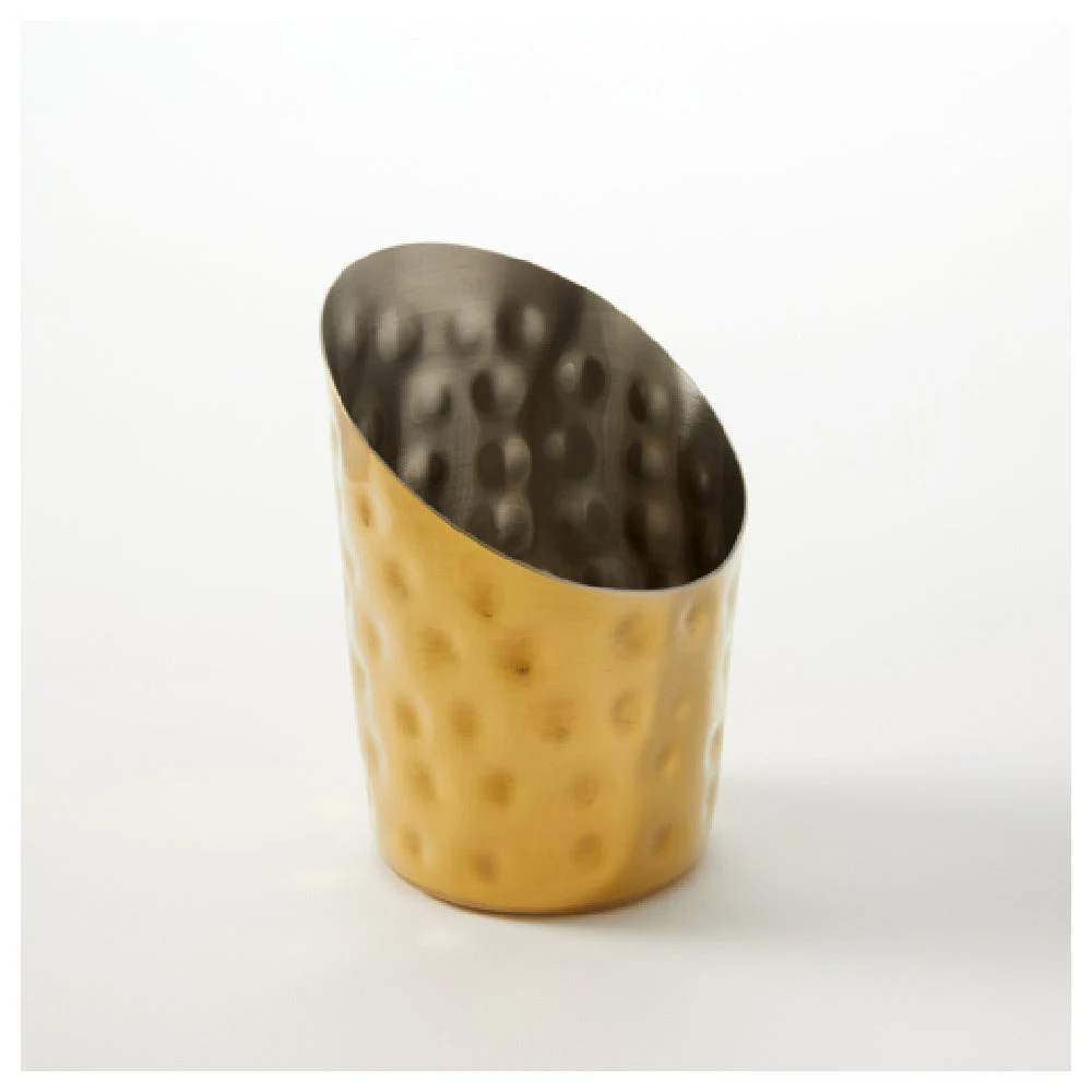 American Metalcraft FFCGH45 12 Oz Gold Hammered Fry Cup Stainless Steel
