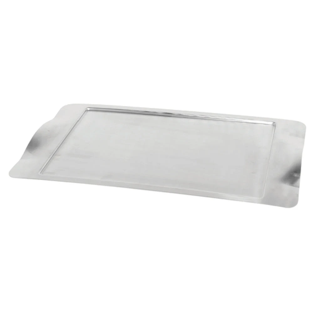 Service Ideas SB-42 20 Inch Serving Tray Stainless Steel Rectangular with Contoured Handles