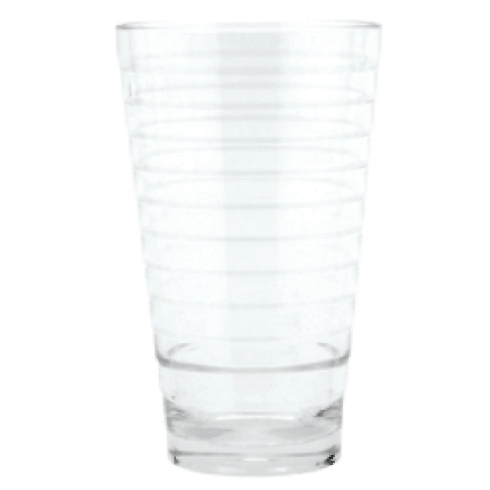 GET Enterprises SW-1714-CL 10 Oz Clear Ribbed Tumbler SAN Plastic 12 Cases