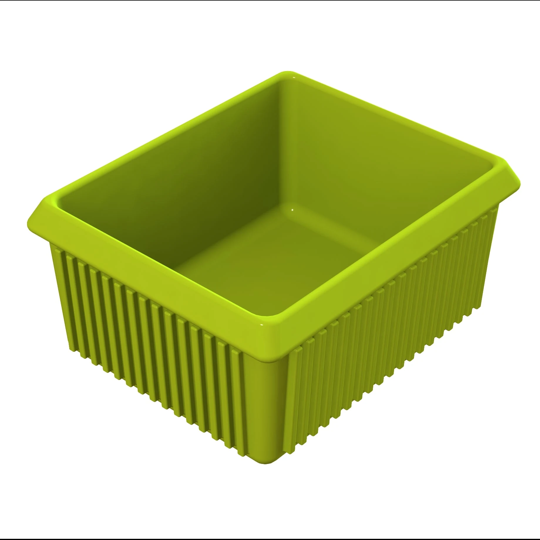 Tablecraft CW1500LG 1 Quart Lime Green Server Bowl Cold Holding Aluminum