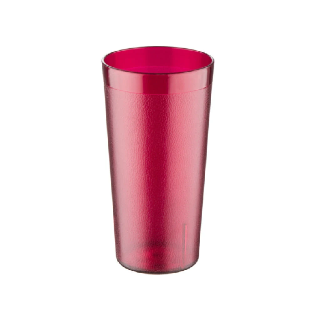 CAC China BVPT-20RD 20 Oz Tumbler Red Pebbled Break Resistant Stackable