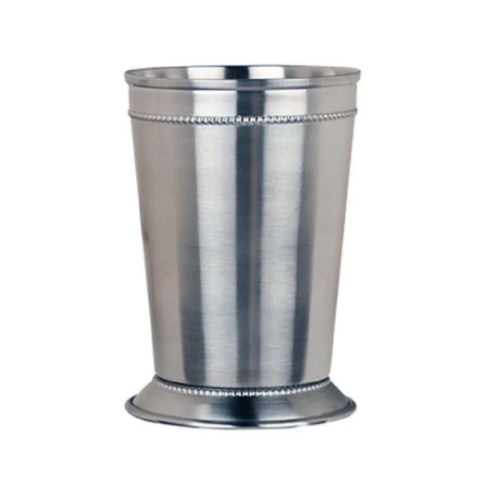 Libbey JC-25 15 Oz Julep Cup with Beaded Design Stainless Steel