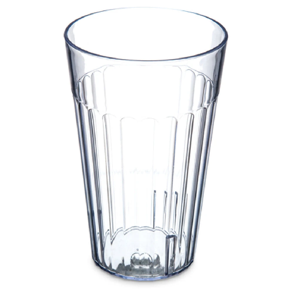 Carlisle 013207 32 Oz Clear Fluted Tumbler SAN Plastic Dishwasher Safe