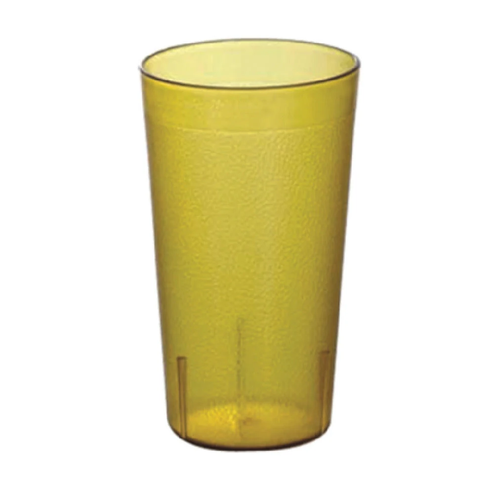 Omcan 80334 9-1/2 Oz Amber Textured BPA-Free Plastic Tumbler