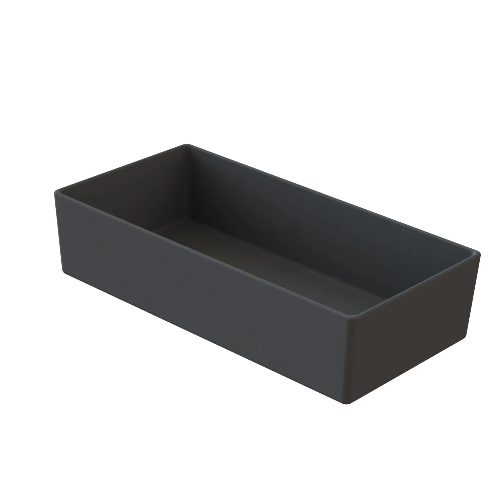 Tablecraft CW4022MBS 1-3/4 Quart Rectangular Bowl Cast Aluminum Midnight Blue Speckle