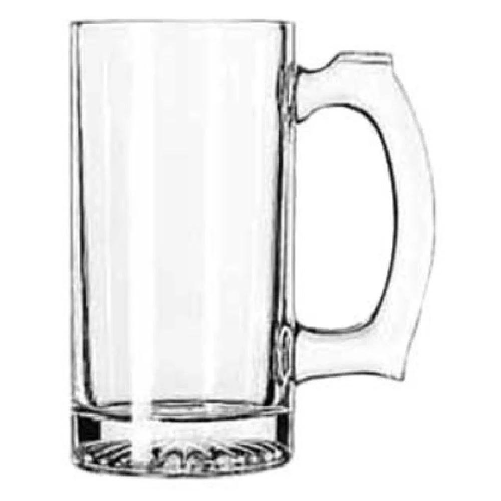 Libbey 5273 12 Oz Beer Mug Glass Clear Handled - 12 Packs